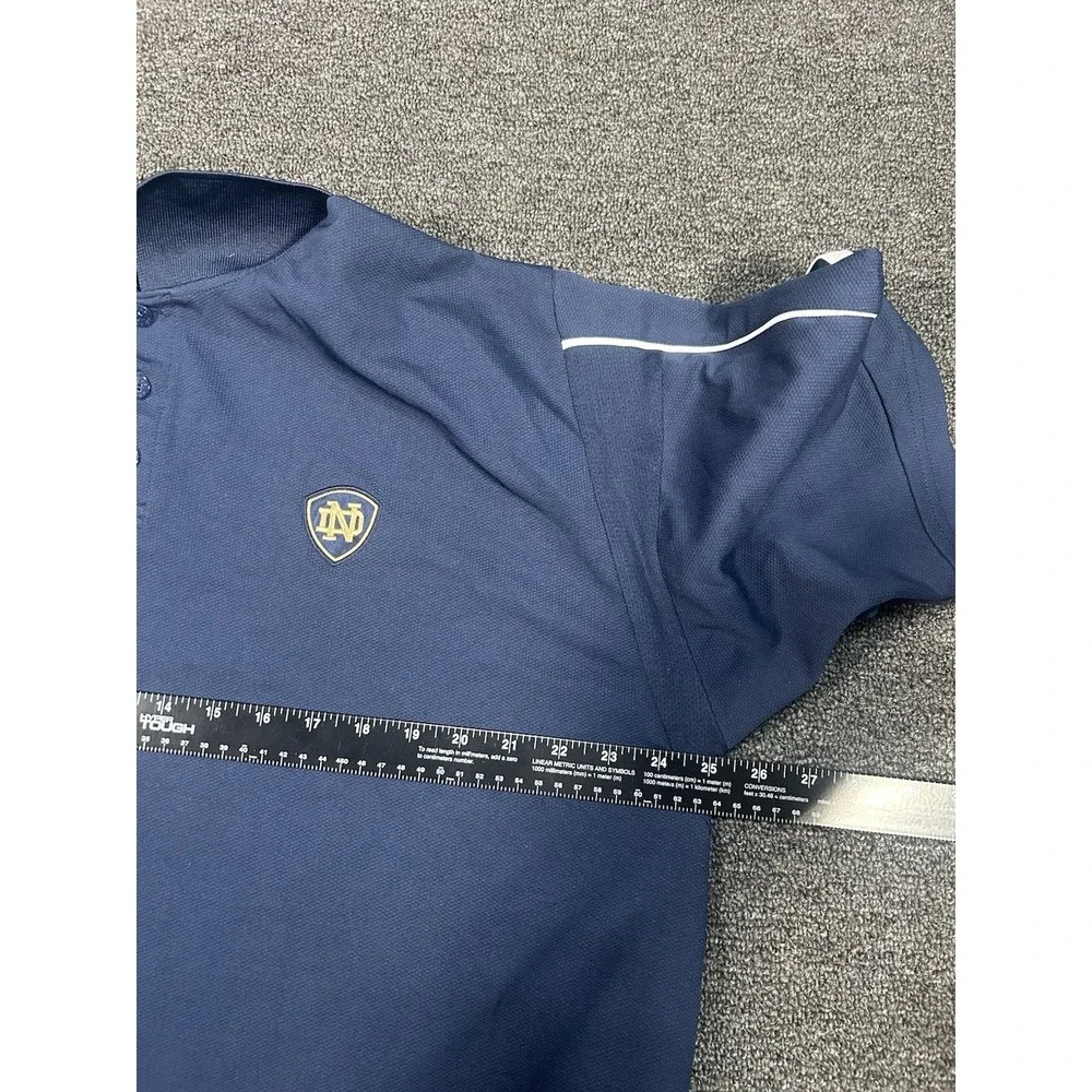 Adidas Polo‎ Men's XL Navy Blue Notre Dame Fighting Irish Embroidered Clima Cool